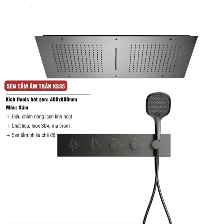 Sen tắm âm trần cao cấp KS35 KT400x800mm