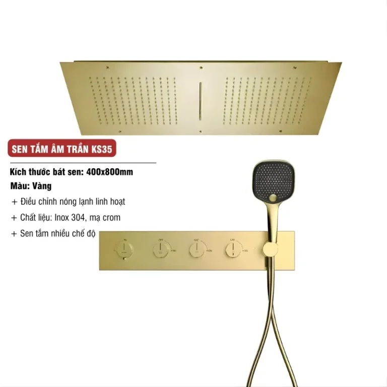 Sen tắm âm trần cao cấp KS35 KT400x800mm