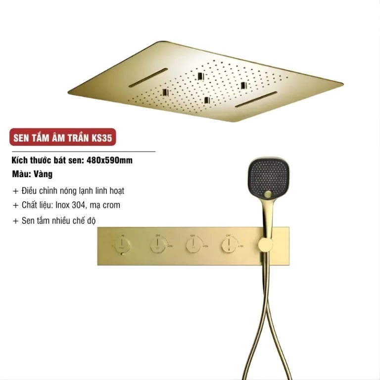 Sen tắm âm trần cao cấp KS35 KT480x590mm