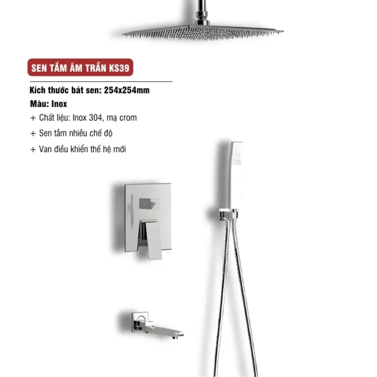 Sen tắm âm trần cao cấp KS39