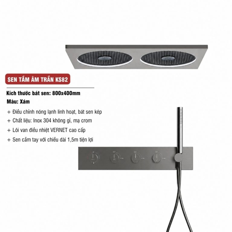 Sen tắm âm trần hiện đại KS82