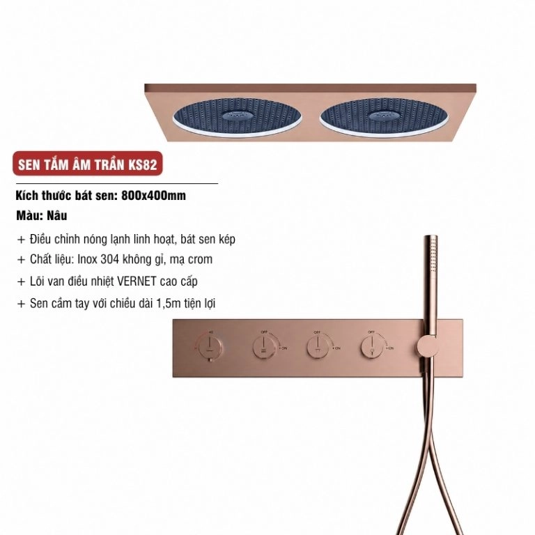 Sen tắm âm trần hiện đại KS82