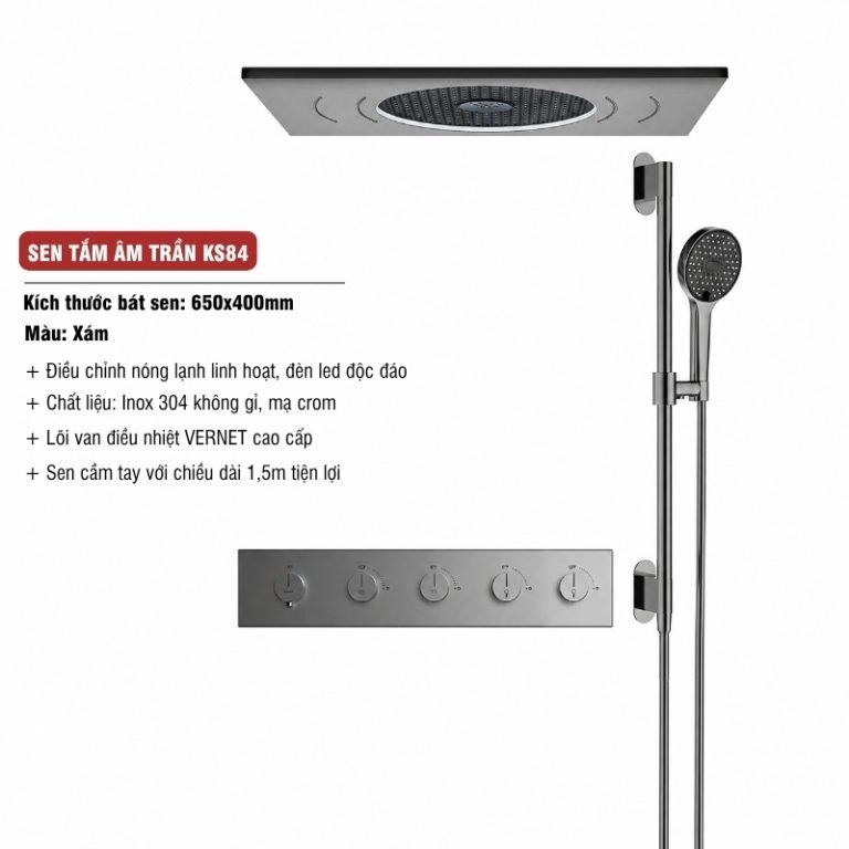Sen tắm âm trần hiện đại KS84