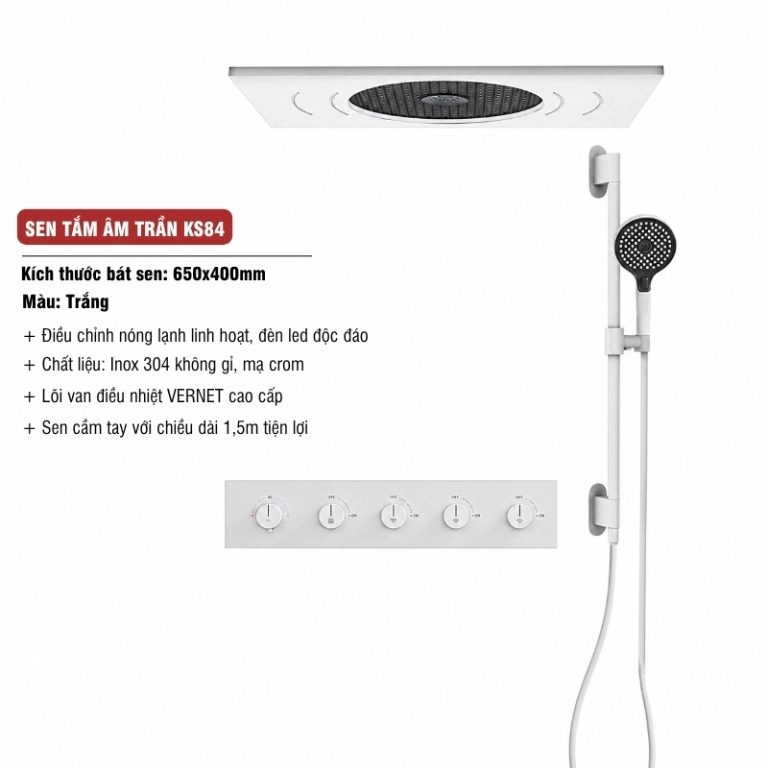 Sen tắm âm trần hiện đại KS84