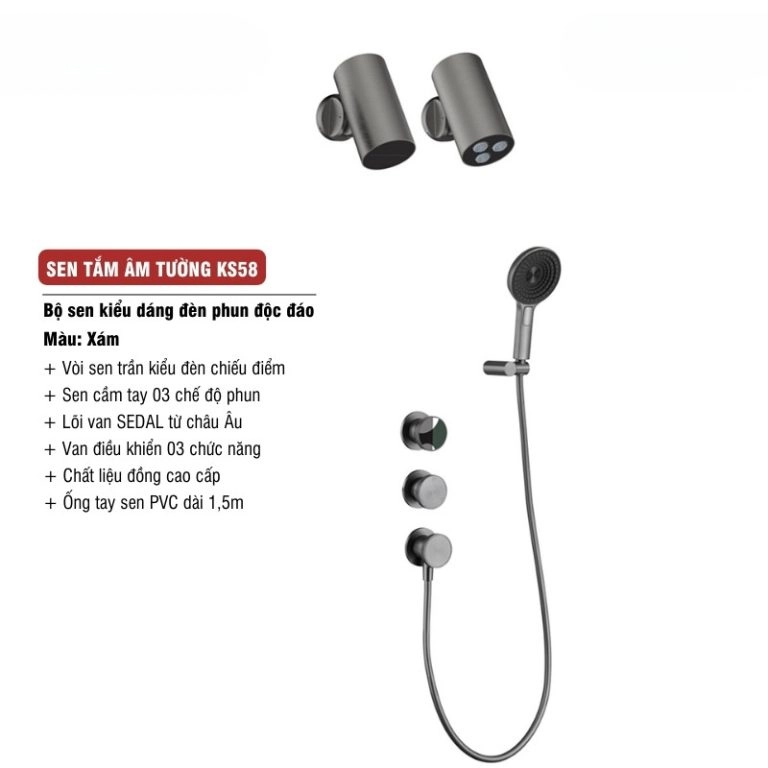 Sen tắm âm tường cao cấp KS58