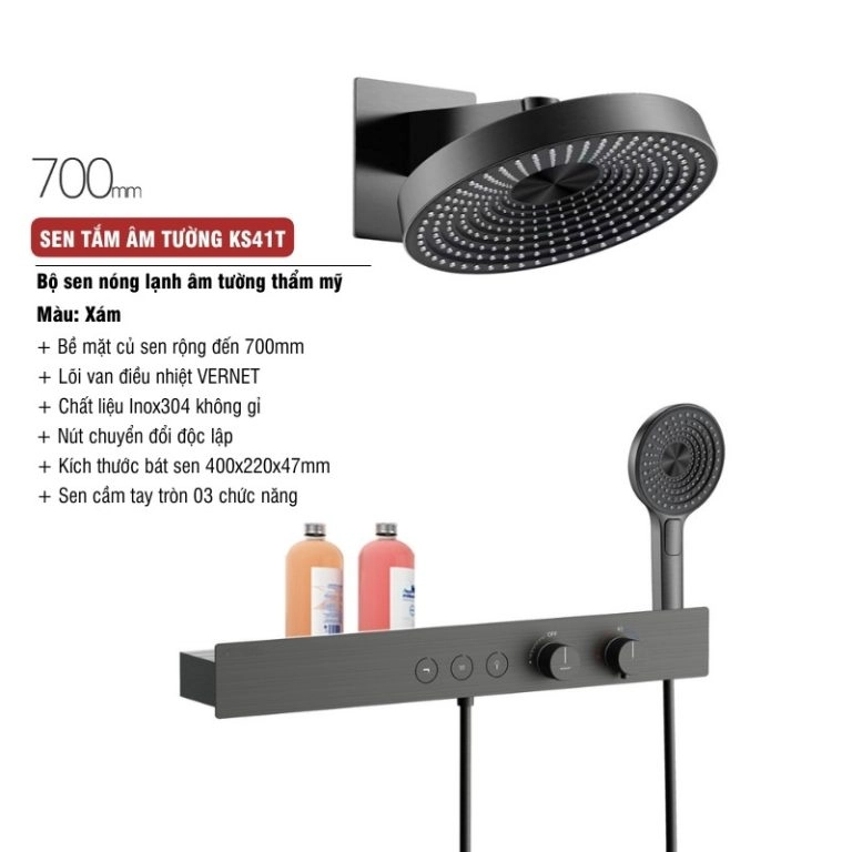 Sen tắm âm tường hiện đại KS41T