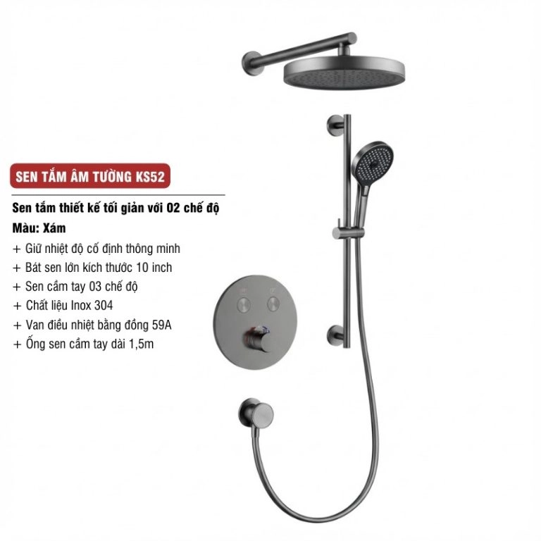 Sen tắm âm tường hiện đại KS52