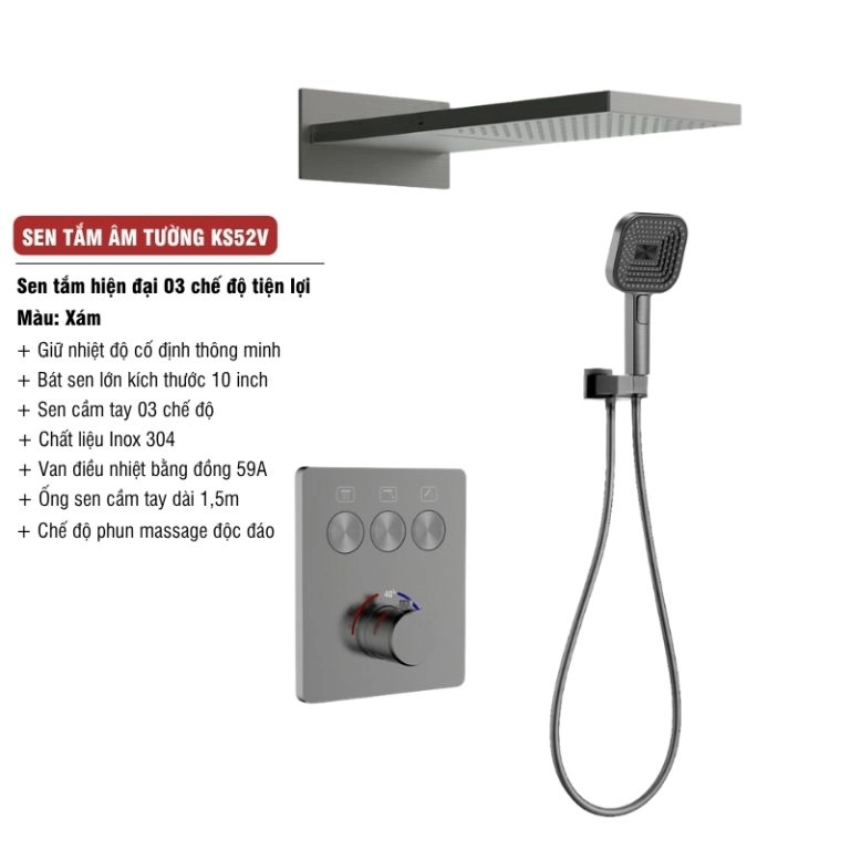 Sen tắm âm tường hiện đại KS52V