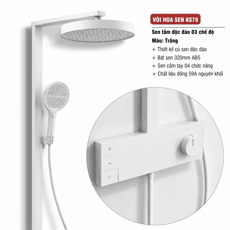 Vòi sen tắm hiện đại KS78
