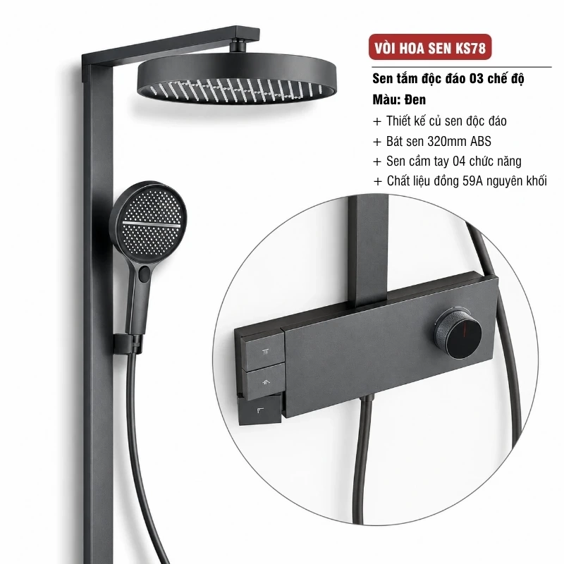 Vòi sen tắm hiện đại KS78